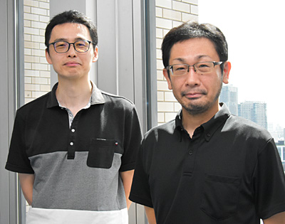 代表取締役社長　道菅 良介 製品開発部　部長　岡崎 聡一郎